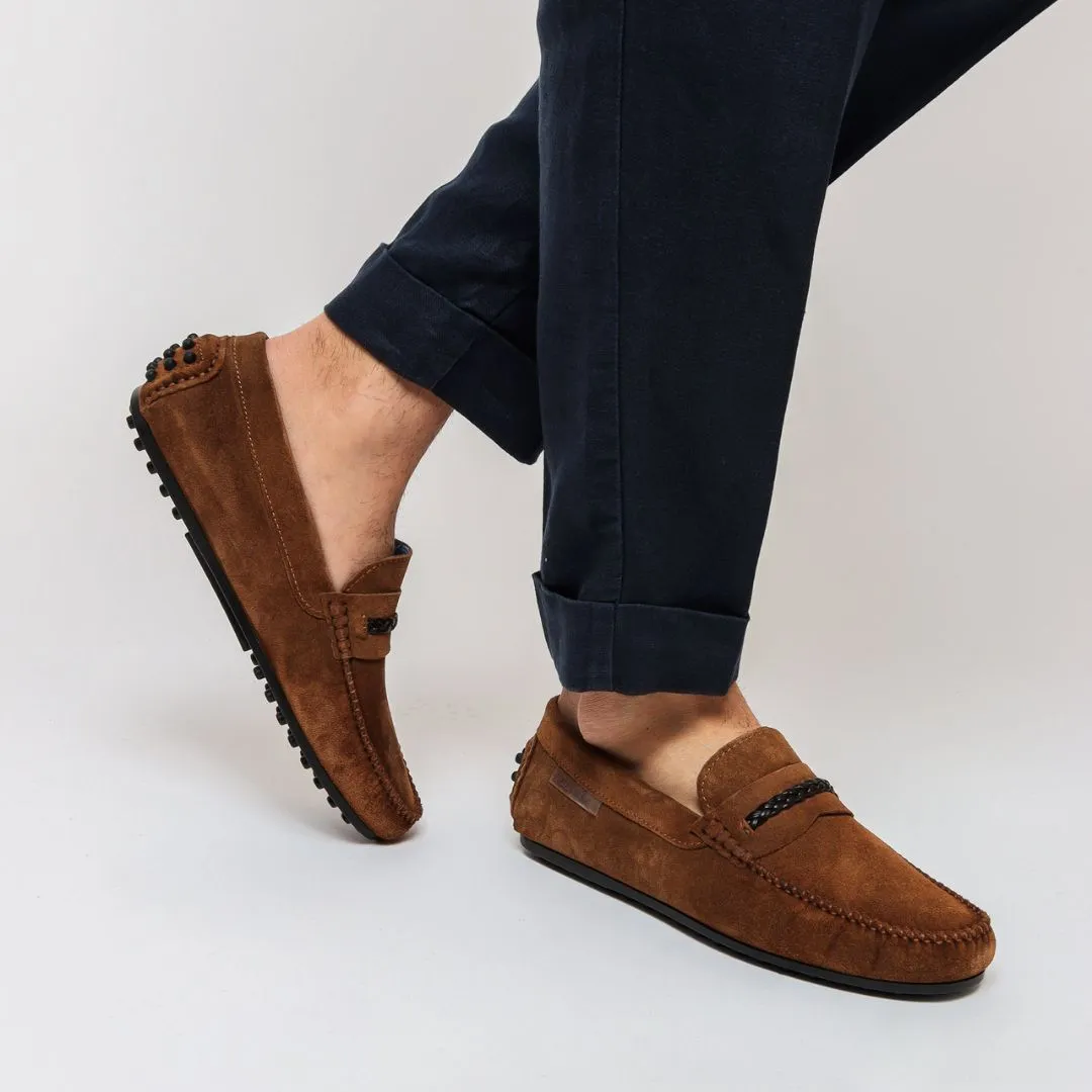 suede driver loafers