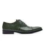 Оксфорд со крокодилски принт зелена боја